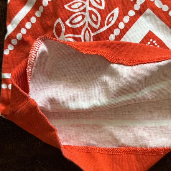 Banana Republic S Orange Print Stretch Cotton Tank w/ Flaw, Please Read - Picture 5 of 6